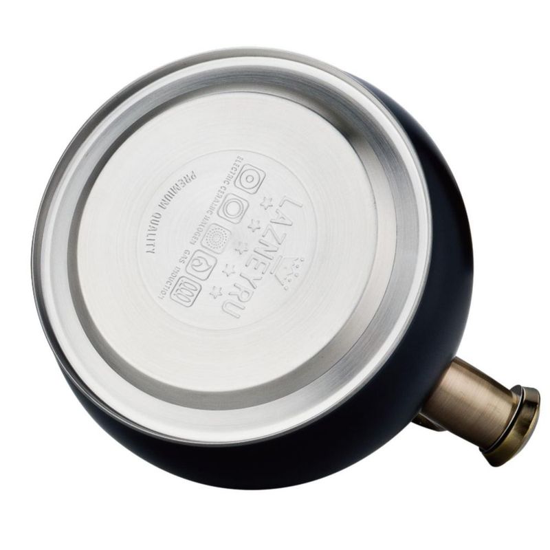 Hervidor de té Lazneyru 3 L con silbido de acero inoxidable para cocina