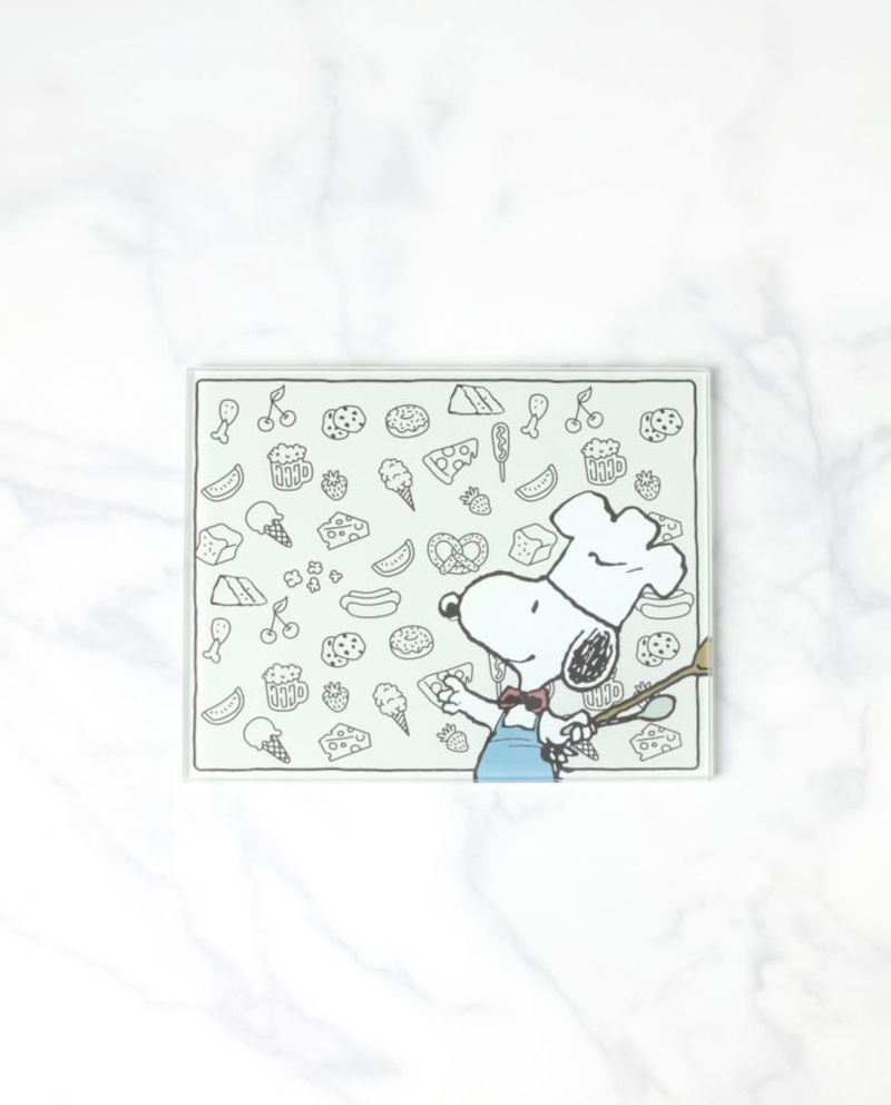 Tabla de cortar Lenox 25 cm × 20 cm Chef Snoopy de vidrio