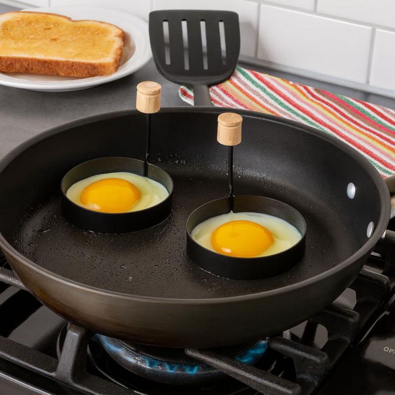 Aros antiadherentes para huevos HIC Kitchen 10 cm paquete de 2