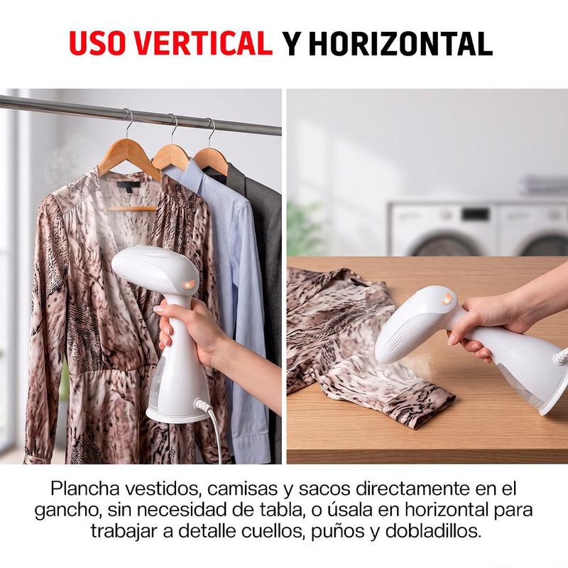 Plancha de Vapor Portátil para Ropa Vertical 1500 W Depósito de 300 ml