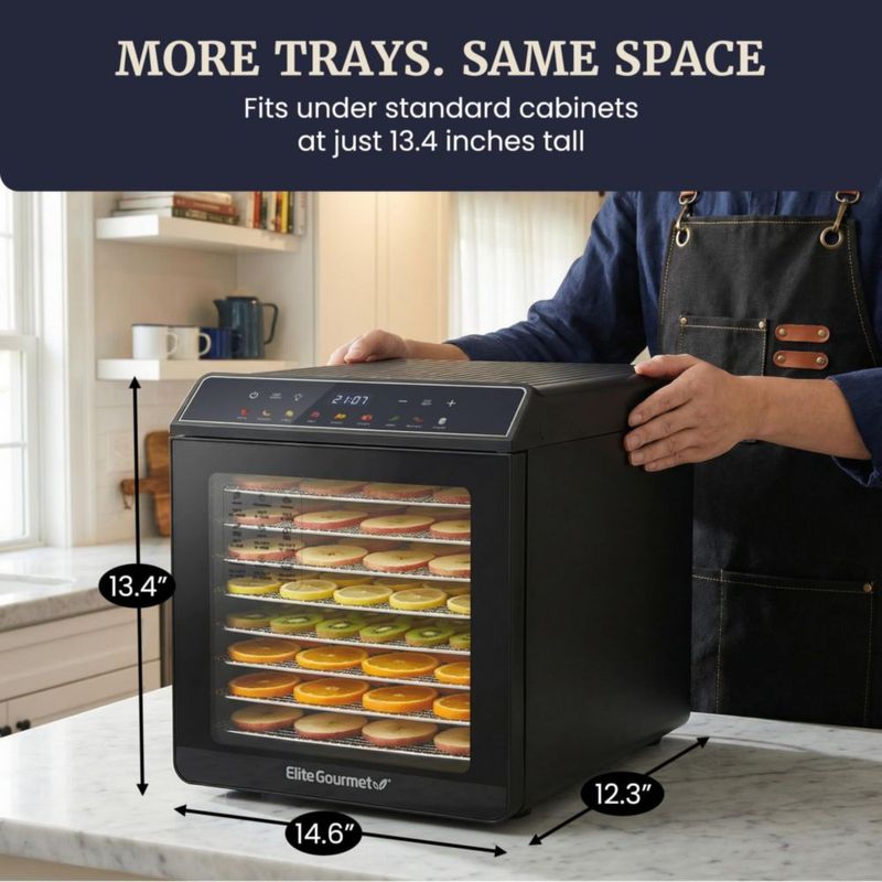 Deshidratador de Alimentos Digital Elite Gourmet 10 Bandejas con Temporizador de 48 h