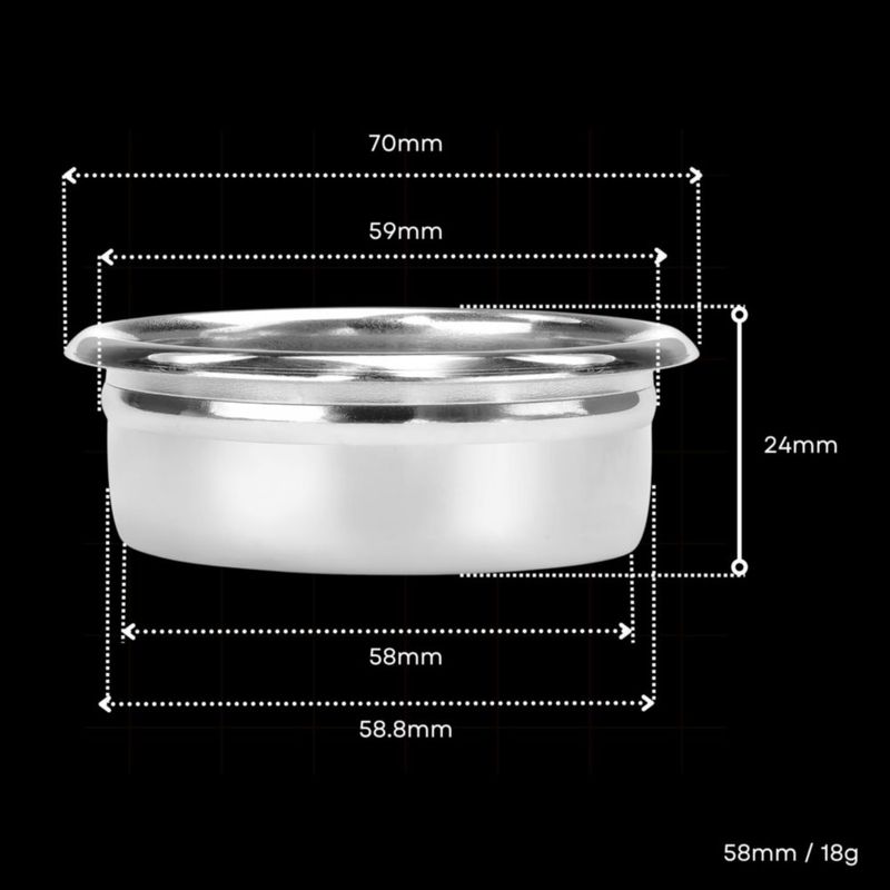 Filtro de Café Normcore 58 mm 18 g Acero Inoxidable 304