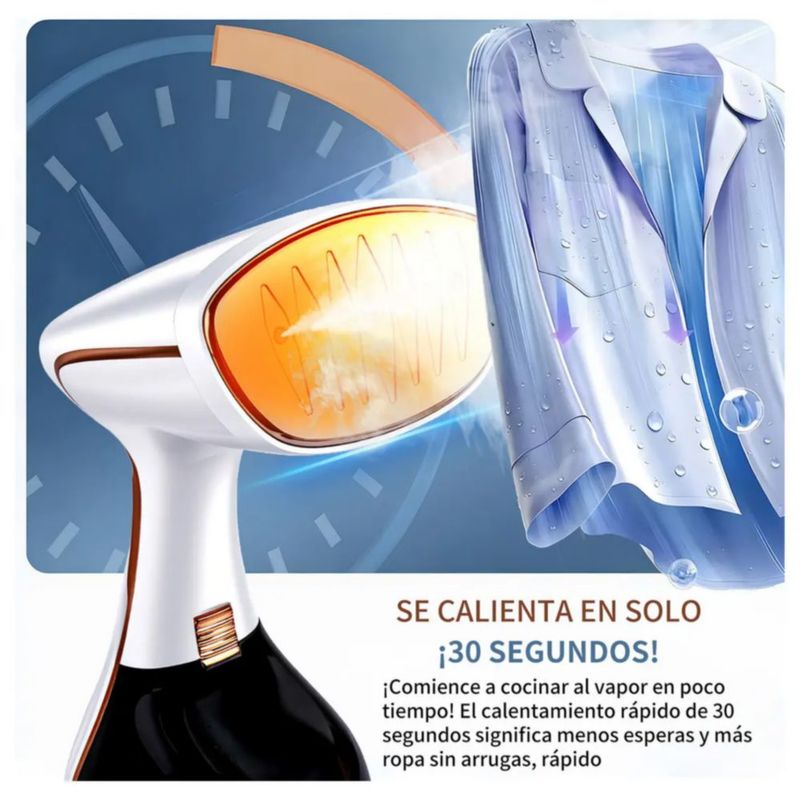 Plancha de Vapor 1780W Portátil Viaje 320ml, Color Gris