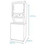 Combo Centro de Lavado 23 Kg Diamond Gray y Microondas 1.1 Cuft Espejo Mabe - MCL23PSHMM11