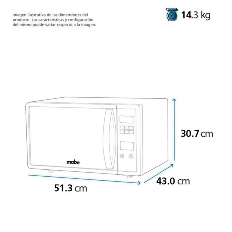 Combo Centro de Lavado 23 Kg Diamond Gray y Microondas 1.1 Cuft Espejo Mabe - MCL23PSHMM11