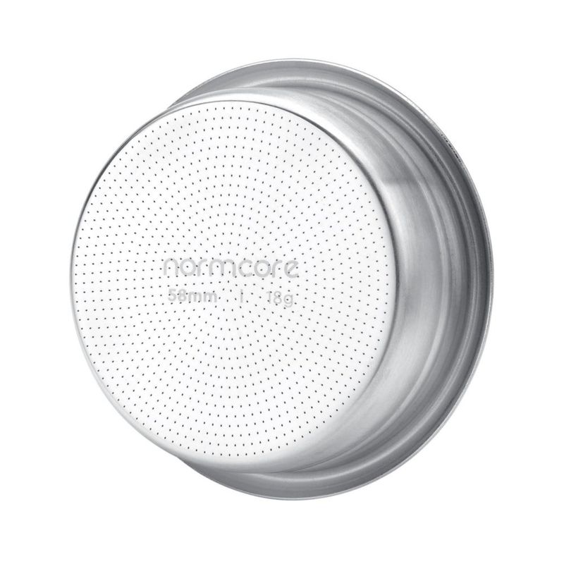 Cesta de espresso Normcore 58 mm 18 g + Filtros + Tamiz para disco
