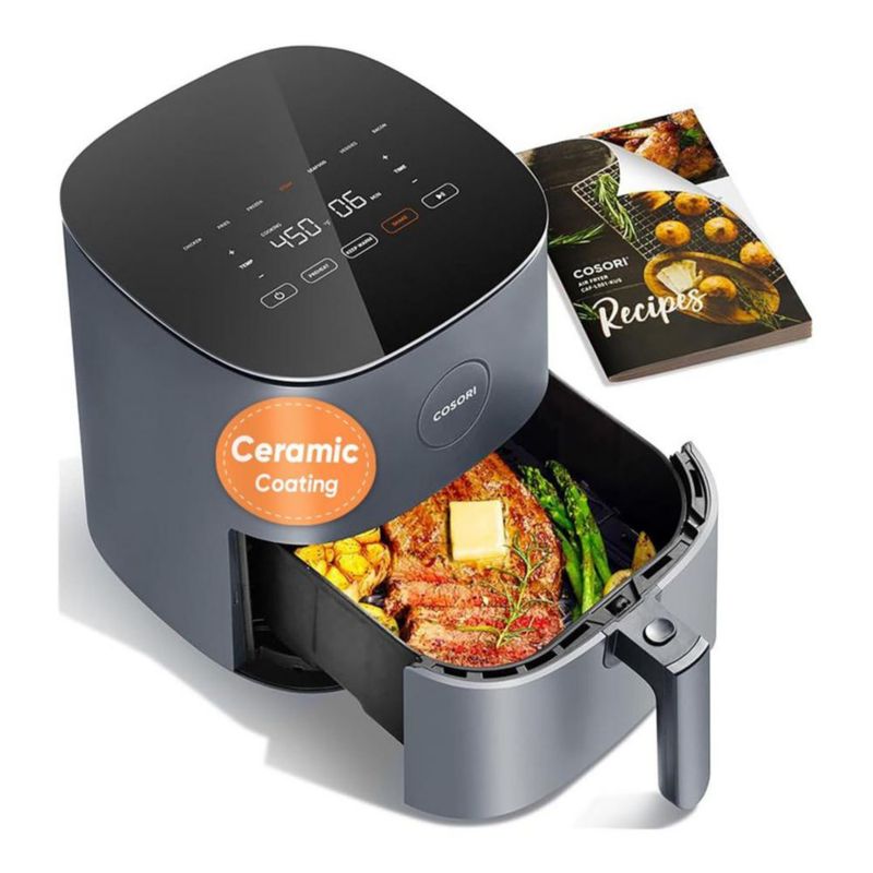 USADA Freidora de aire COSORI Pro 5QT capacidad de 4.7L - Función 9 en 1 apta para lavavajillas - COSORI Air Fryer Pro 5QT - Color Gris