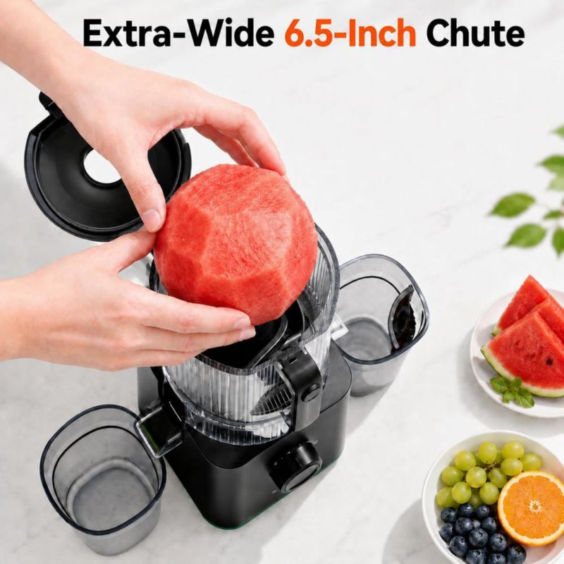 Exprimidor AMZCHEF de 17 cm para fruta entera exprimidor lento