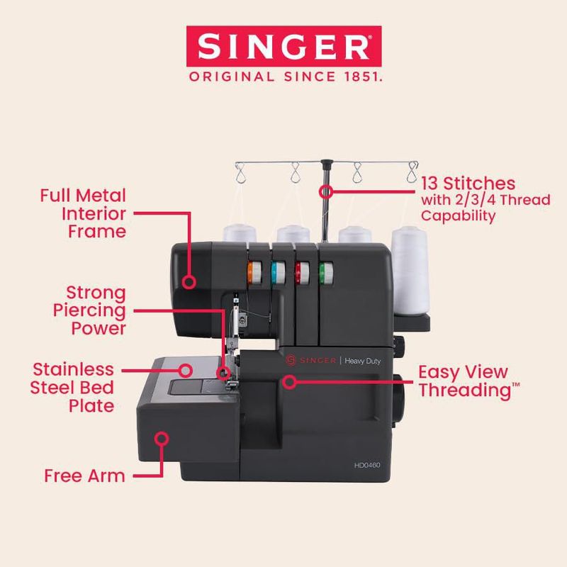 Sobrehiladora SINGER Next Evolution 0460 – 13 puntadas