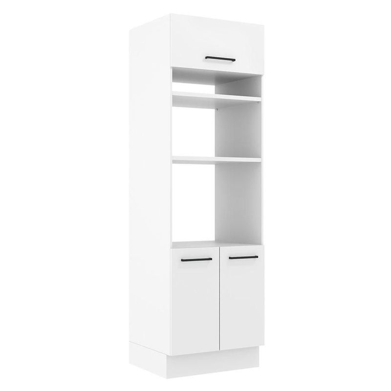 Armario de cocina para microondas y horno madesa blanco