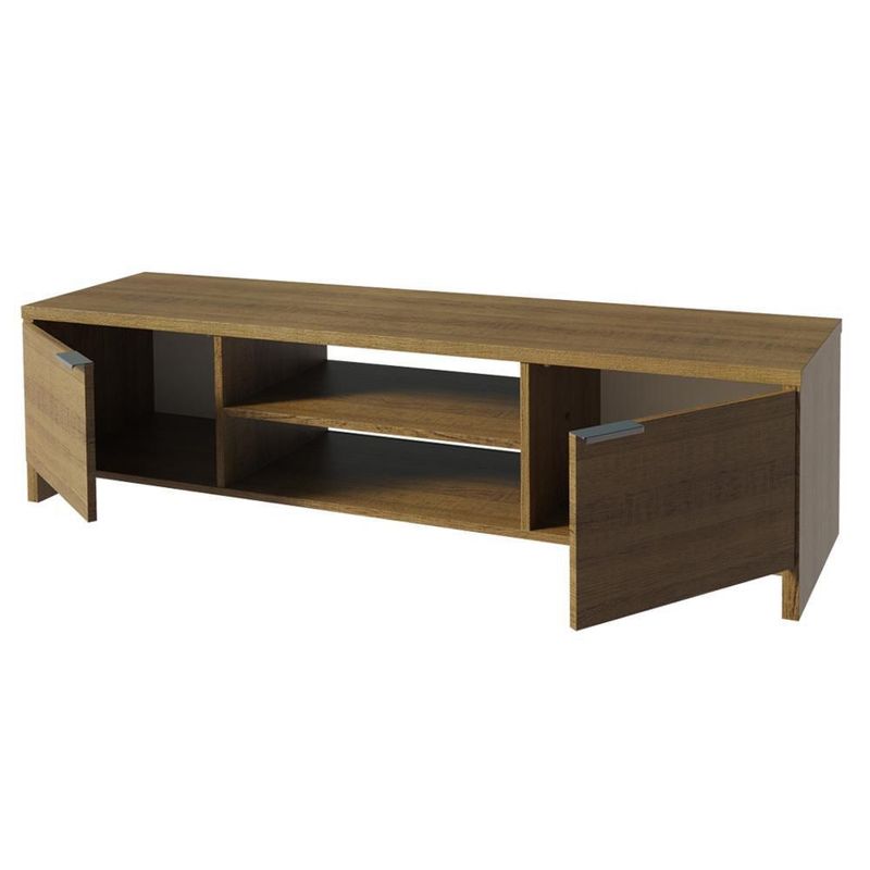 Mueble mesa para tv rack madesa 2 puertas hasta 65 marrón 01