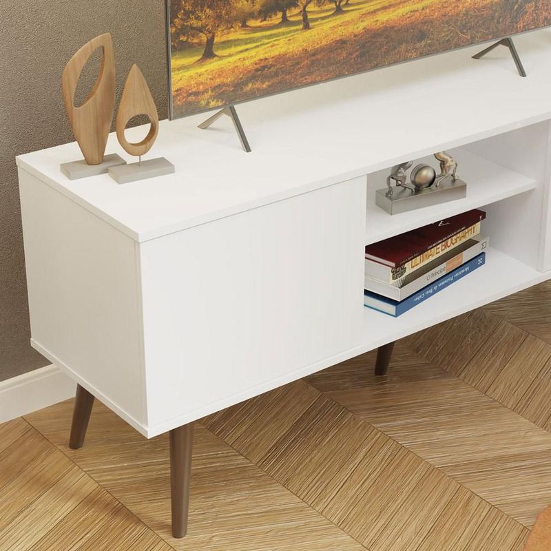 Mueble mesa para tv rack madesa 2 puertas hasta 55 blanco