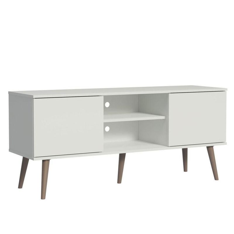 Mueble mesa para tv rack madesa 2 puertas hasta 55 blanco
