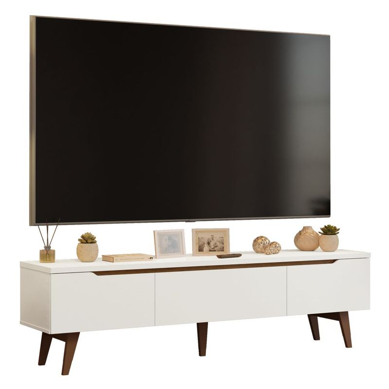 Mueble mesa para tv rack madesa toronto hasta 80' blanco