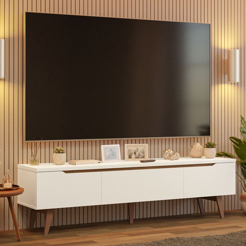 Mueble mesa para tv rack madesa toronto hasta 80' blanco
