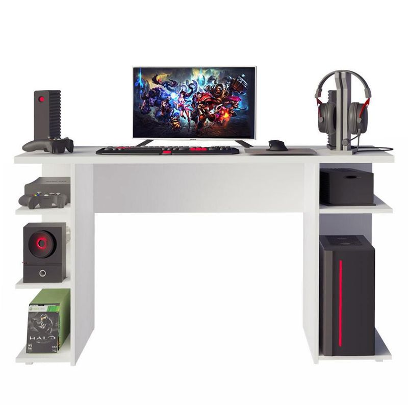 Mesa gamer escritorio para computadora madesa blanco