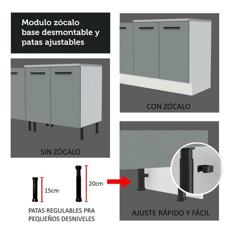 Cocina integral completa modular madesa agata 120cm bg 01