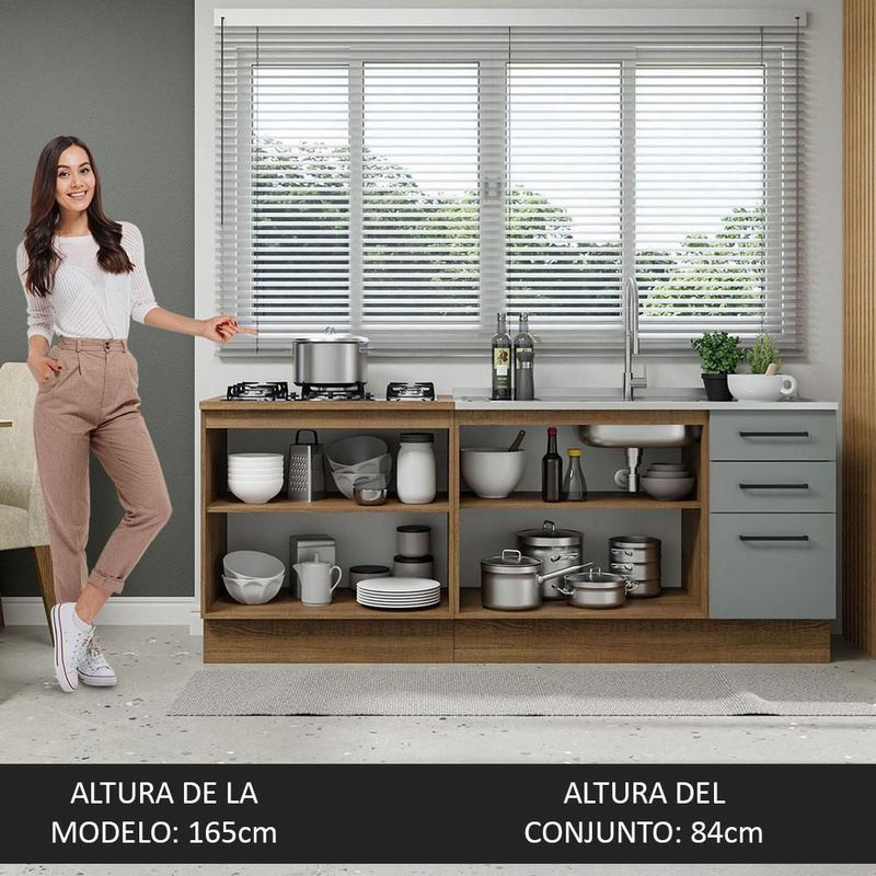 Cocina integral completa modular madesa thêmis 220cm bg 01