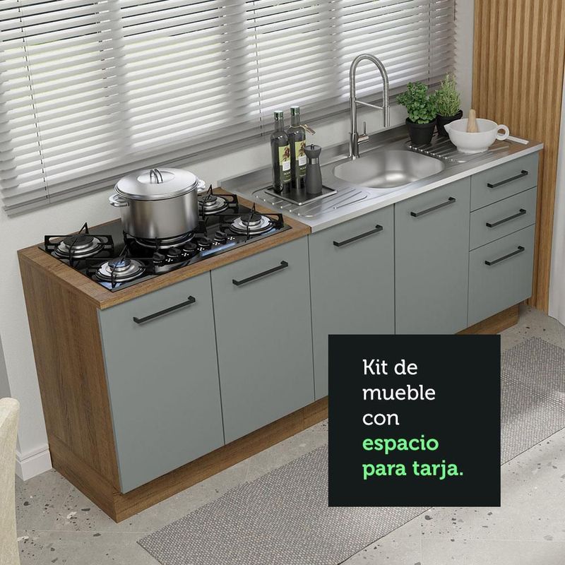 Cocina integral completa modular madesa thêmis 220cm bg 01