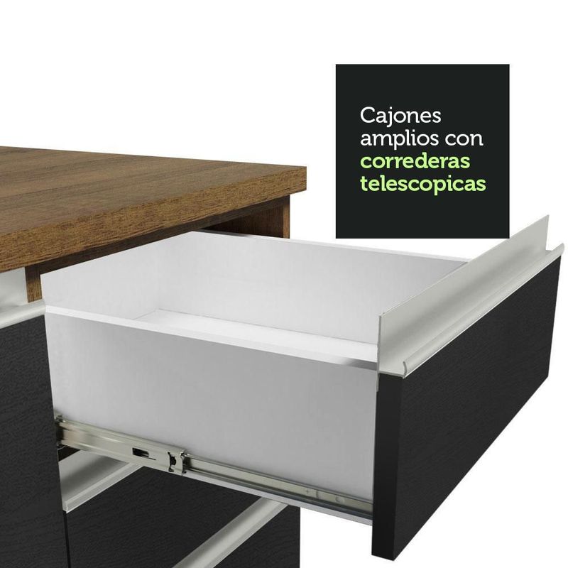 Cocina integral completa modular madesa glamy 240cm mn 08