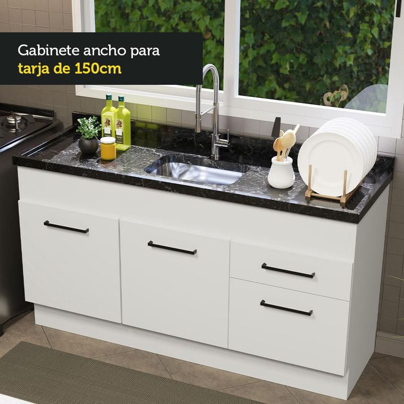 Gabinete bajo cocina madesa agata 150cm sin encimera bb 01