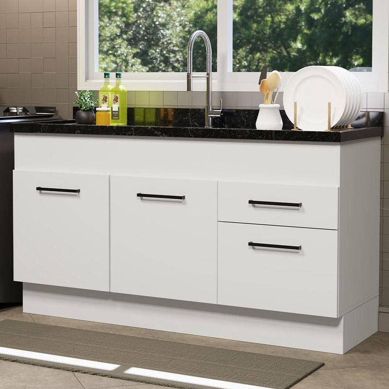 Gabinete bajo cocina madesa agata 150cm sin encimera bb 01