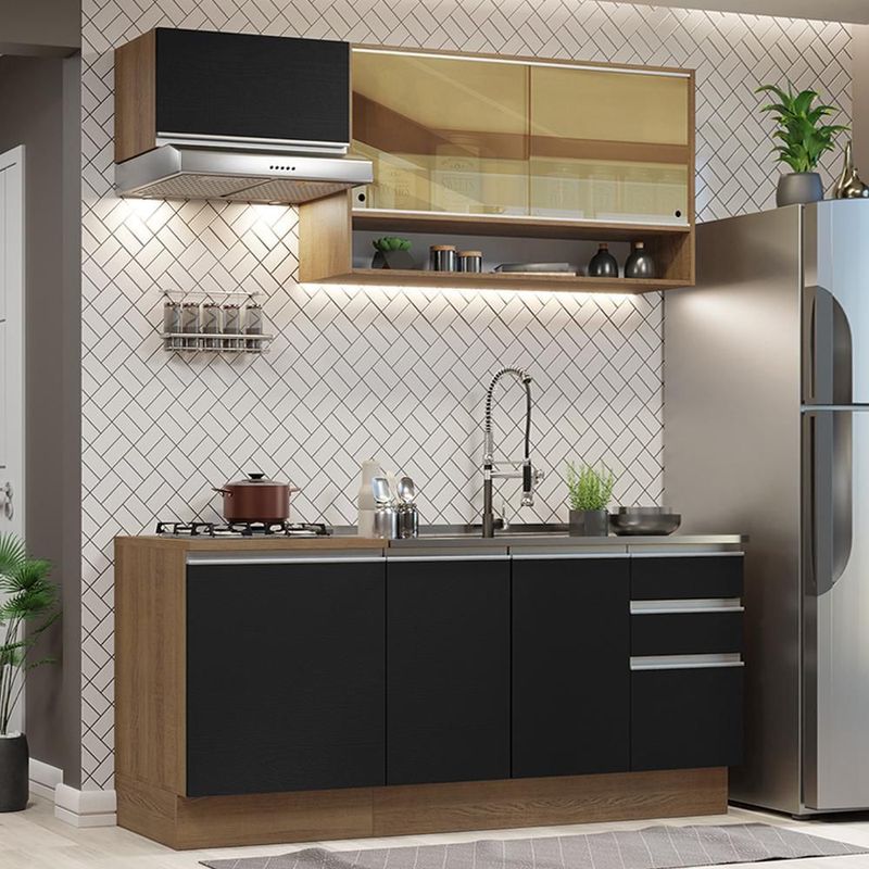 Cocina integral completa modular madesa glamy 180cm mn 08