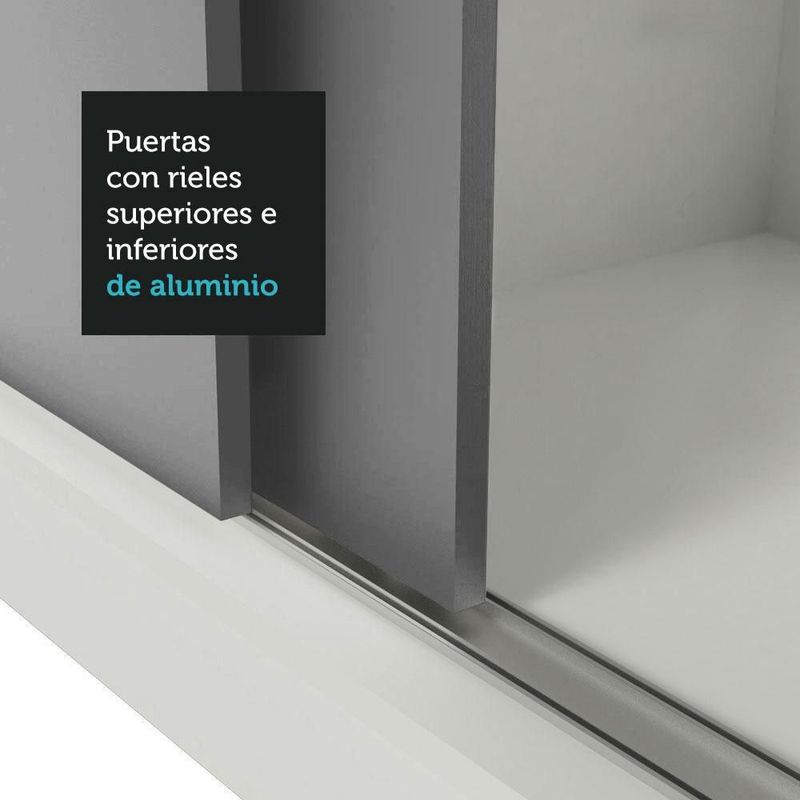 Ropero closet madesa mônaco 3 puertas 2 espejos bg