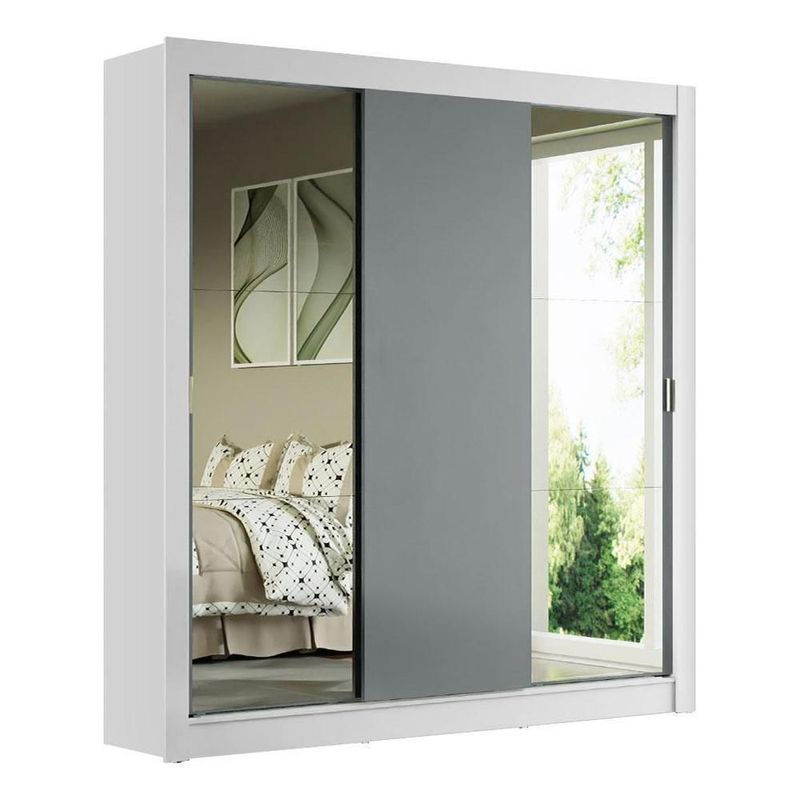 Ropero closet madesa mônaco 3 puertas 2 espejos bg