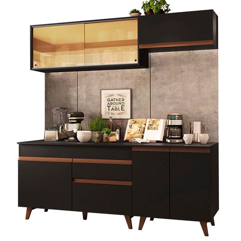 Cocina integral completa modular madesa reims 190cm negro 10