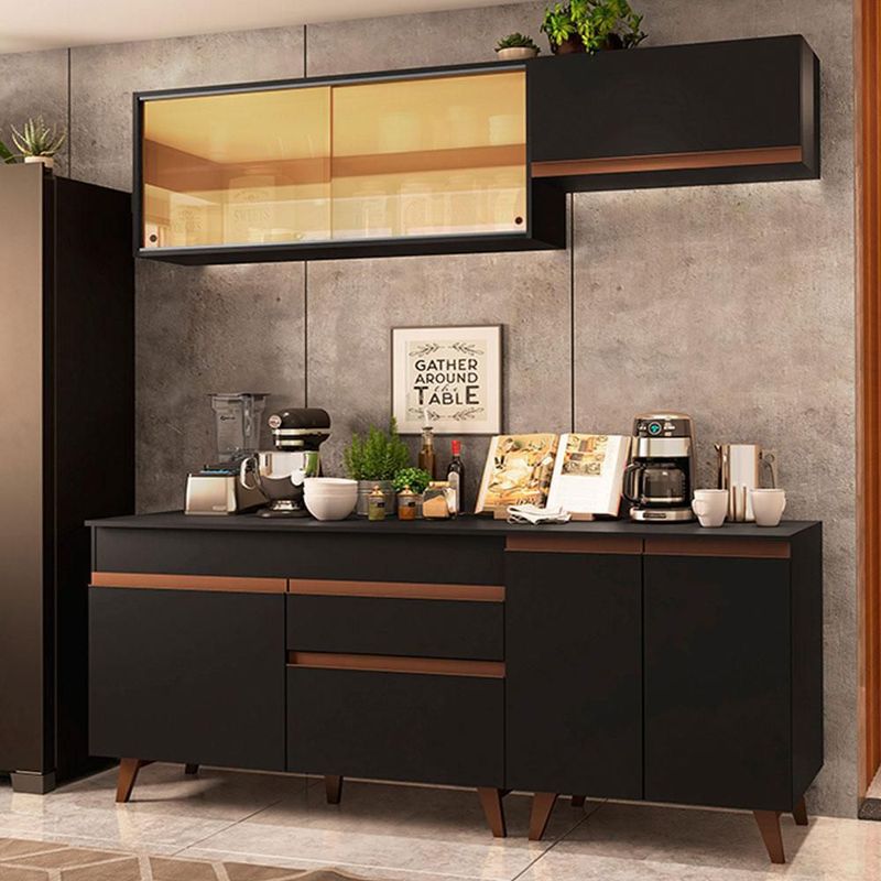 Cocina integral completa modular madesa reims 190cm negro 10