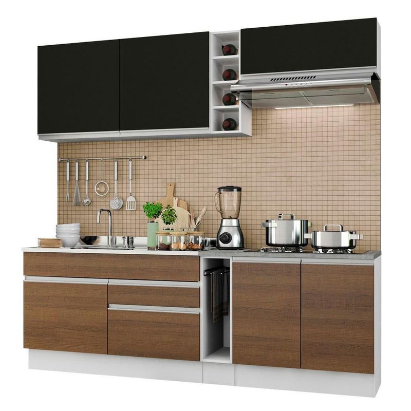 Cocina integral completa modular madesa glamy 220cm bm 10