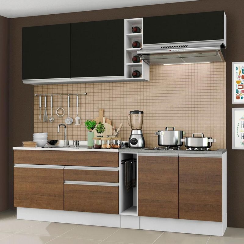 Cocina integral completa modular madesa glamy 220cm bm 10