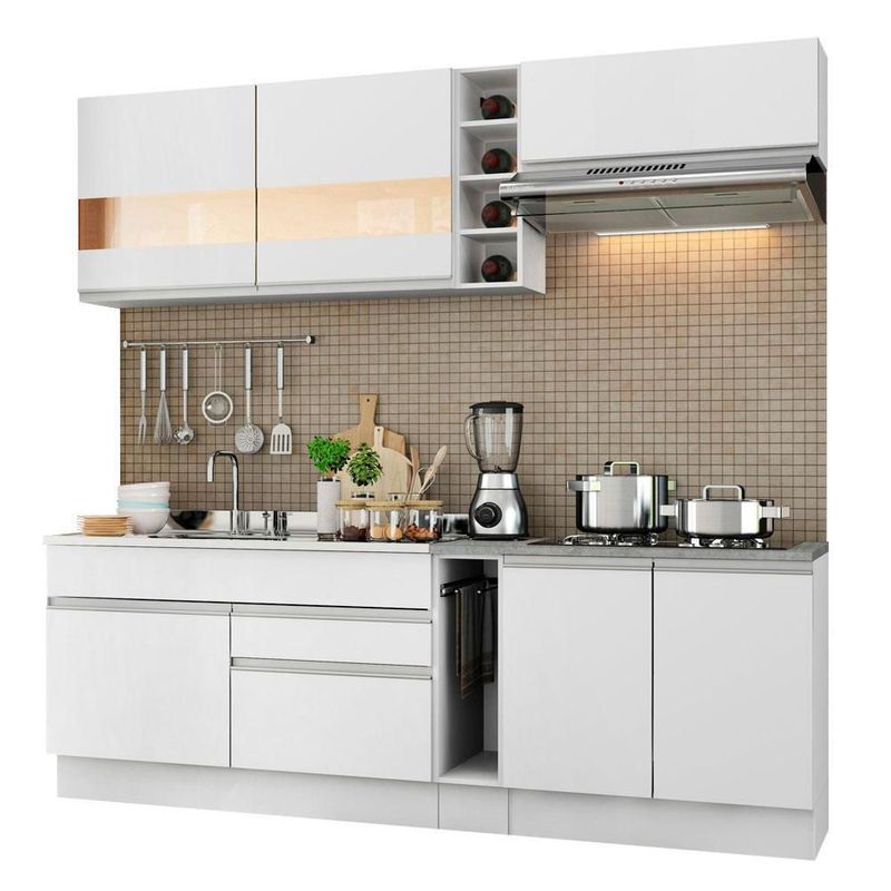 Cocina integral completa modular madesa parma 220cm bb 01