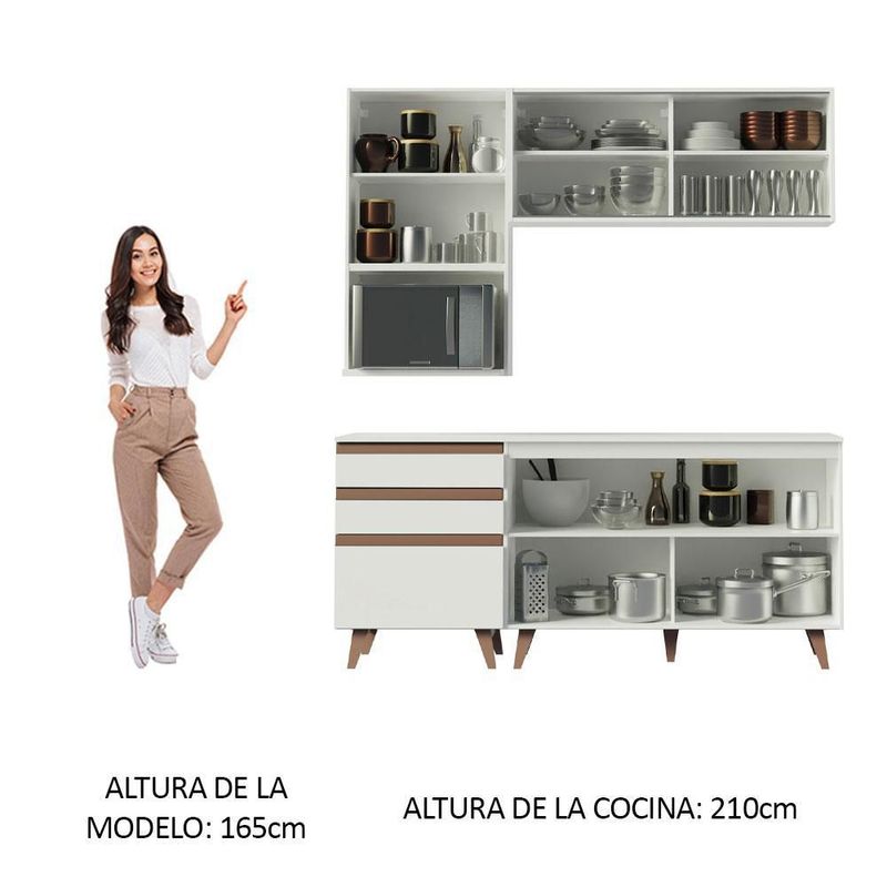Cocina integral completa modular madesa reims 180cm bb 04