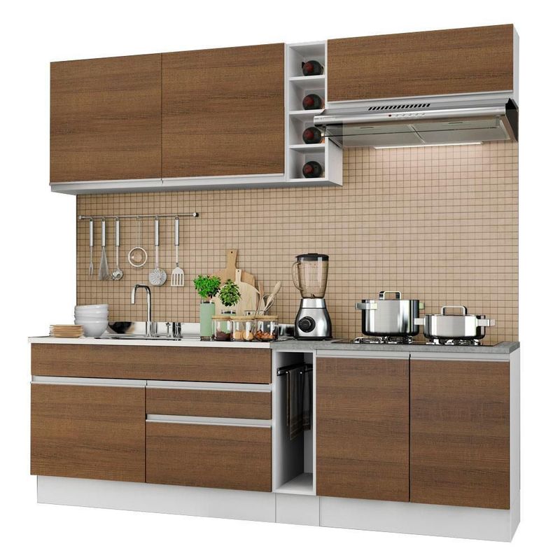 Cocina integral completa modular madesa glamy 220cm bm 03
