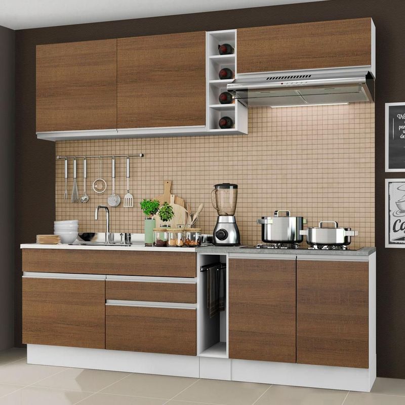 Cocina integral completa modular madesa glamy 220cm bm 03