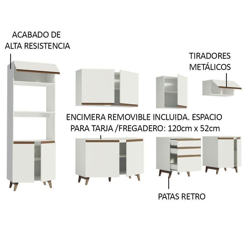 Cocina integral completa modular madesa reims 320cm bb 03