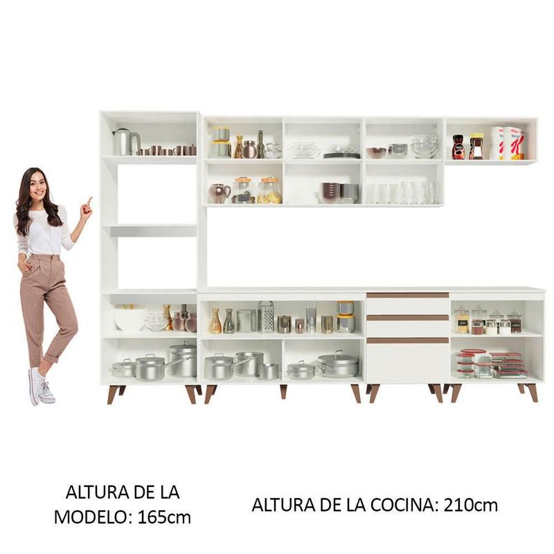Cocina integral completa modular madesa reims 320cm bb 03