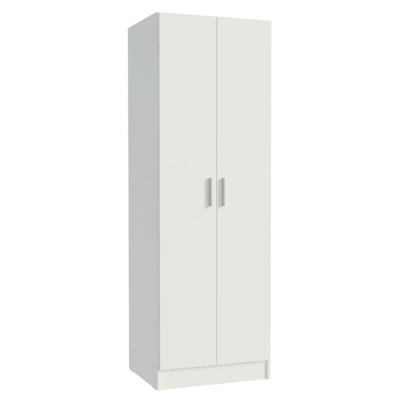 Ropero organizador y zapatera madesa con 2 puertas blanco