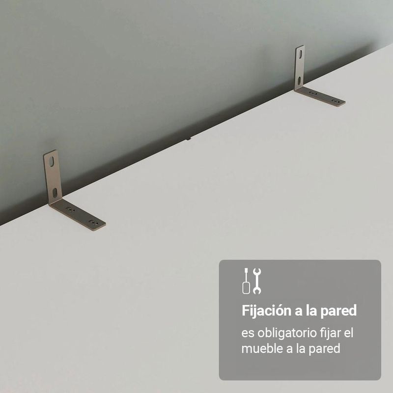 Ropero organizador y zapatera madesa con 2 puertas blanco