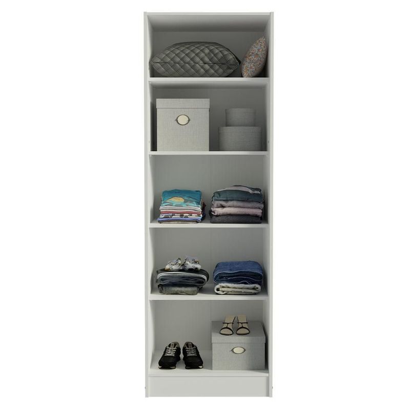 Ropero organizador y zapatera madesa con 2 puertas blanco