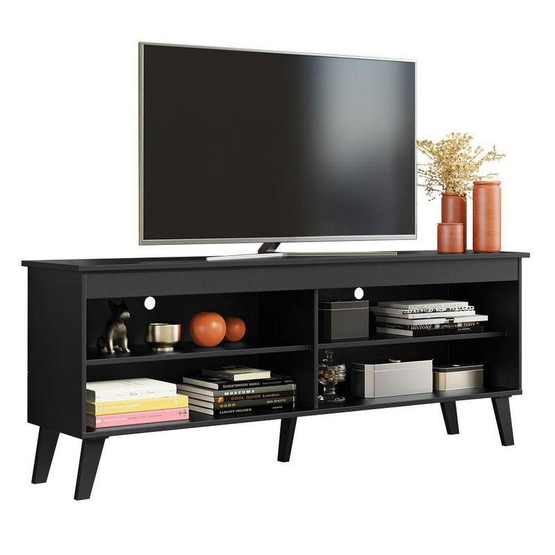 Mueble mesa para tv rack madesa 4 espacios hasta 65 negro 05