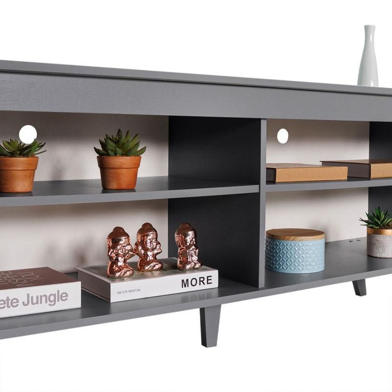 Mueble mesa para tv rack madesa 4 espacios hasta 65 gris 03