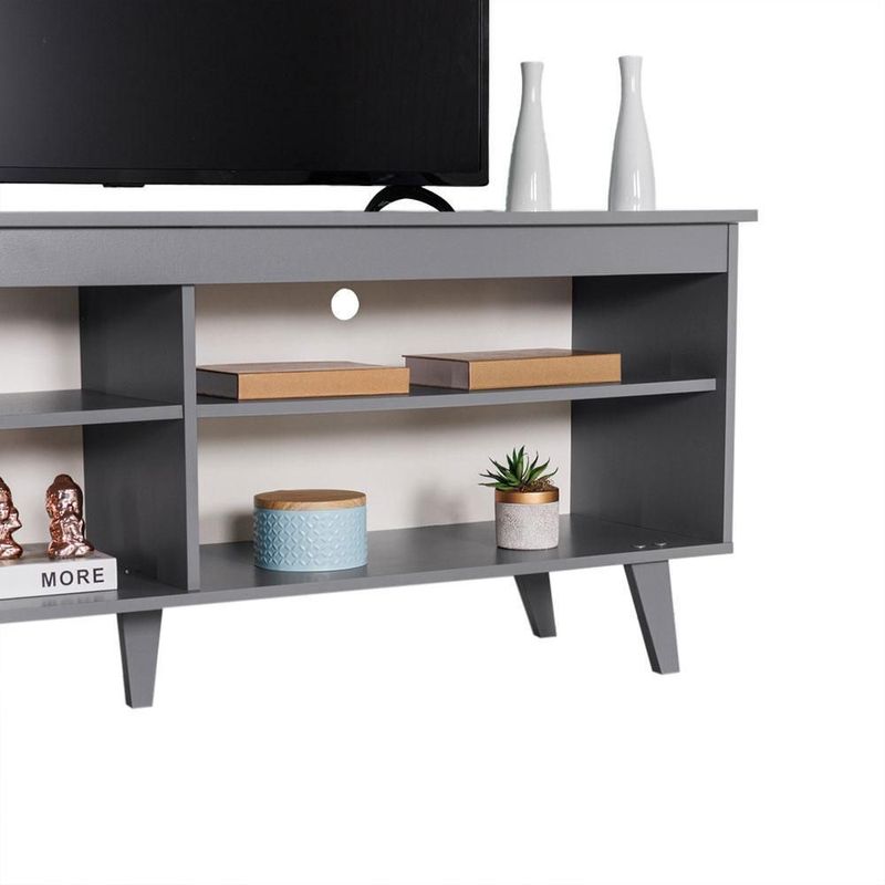 Mueble mesa para tv rack madesa 4 espacios hasta 65 gris 03
