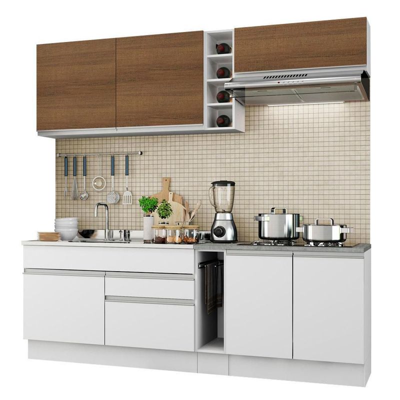Cocina integral completa modular madesa glamy 220cm bm 01