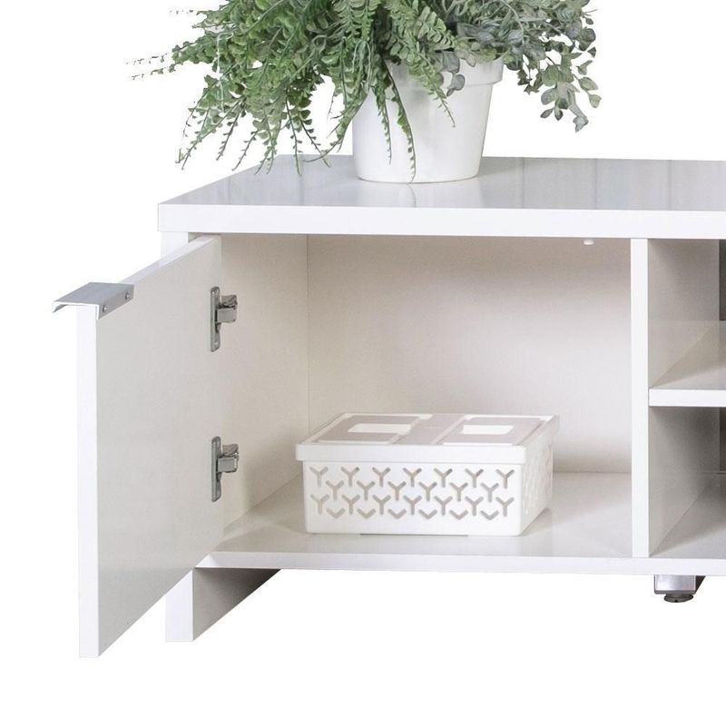 Mueble mesa para tv rack madesa 2 puertas hasta 65 blanco