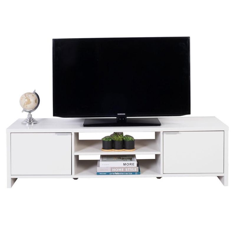 Mueble mesa para tv rack madesa 2 puertas hasta 65 blanco