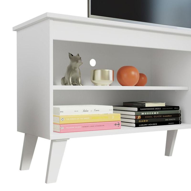 Mueble mesa para tv rack madesa 4 espacios hasta 55 blanco 2