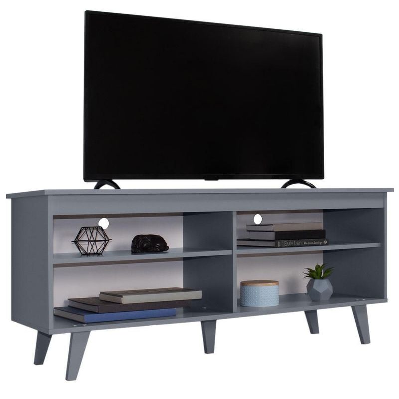 Mueble mesa para tv rack madesa 4 espacios hasta 65 gris 03